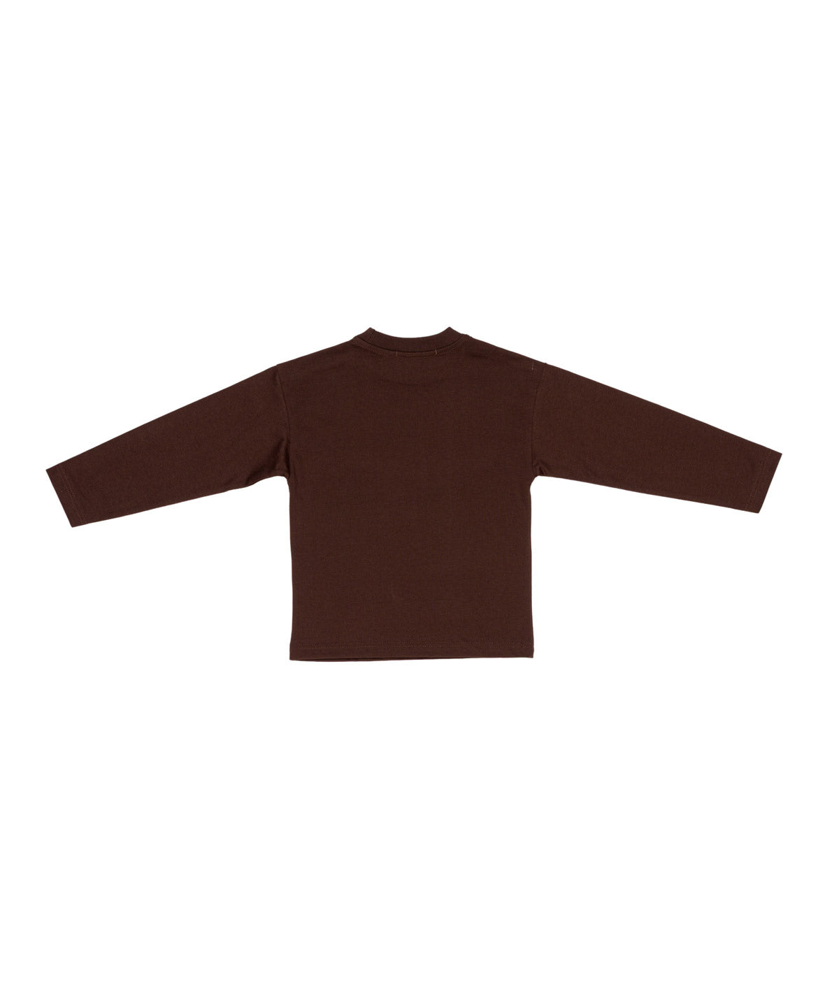 T-shirt marrone manica lunga con dettagli logo Manuel Ritz