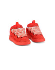 Scarpe rosse con dettagli logo Lanvin