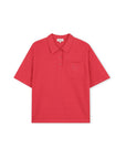 Polo rossa con dettagli logo Lanvin