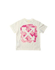 T-shirt bianca con dettagli fuxia Off-White