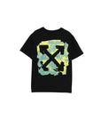 T-shirt nera con stampa logo Off-White