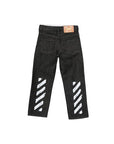 Jeans nero con stampe logo Off-White