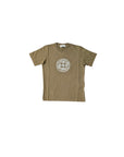 T-shirt verde con logo cucito Stone Island