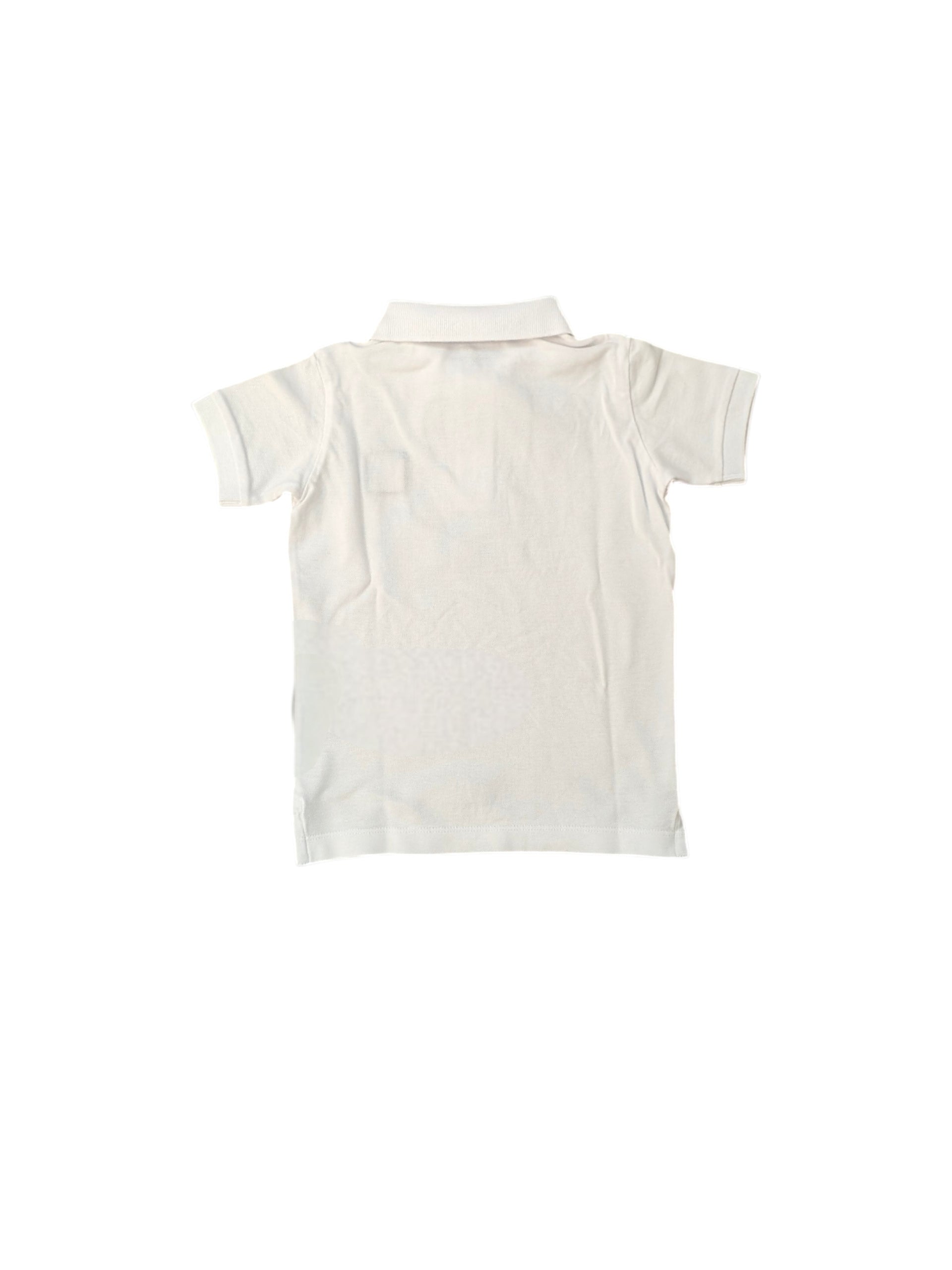 Polo bianca con dettaglio logo Stone Island