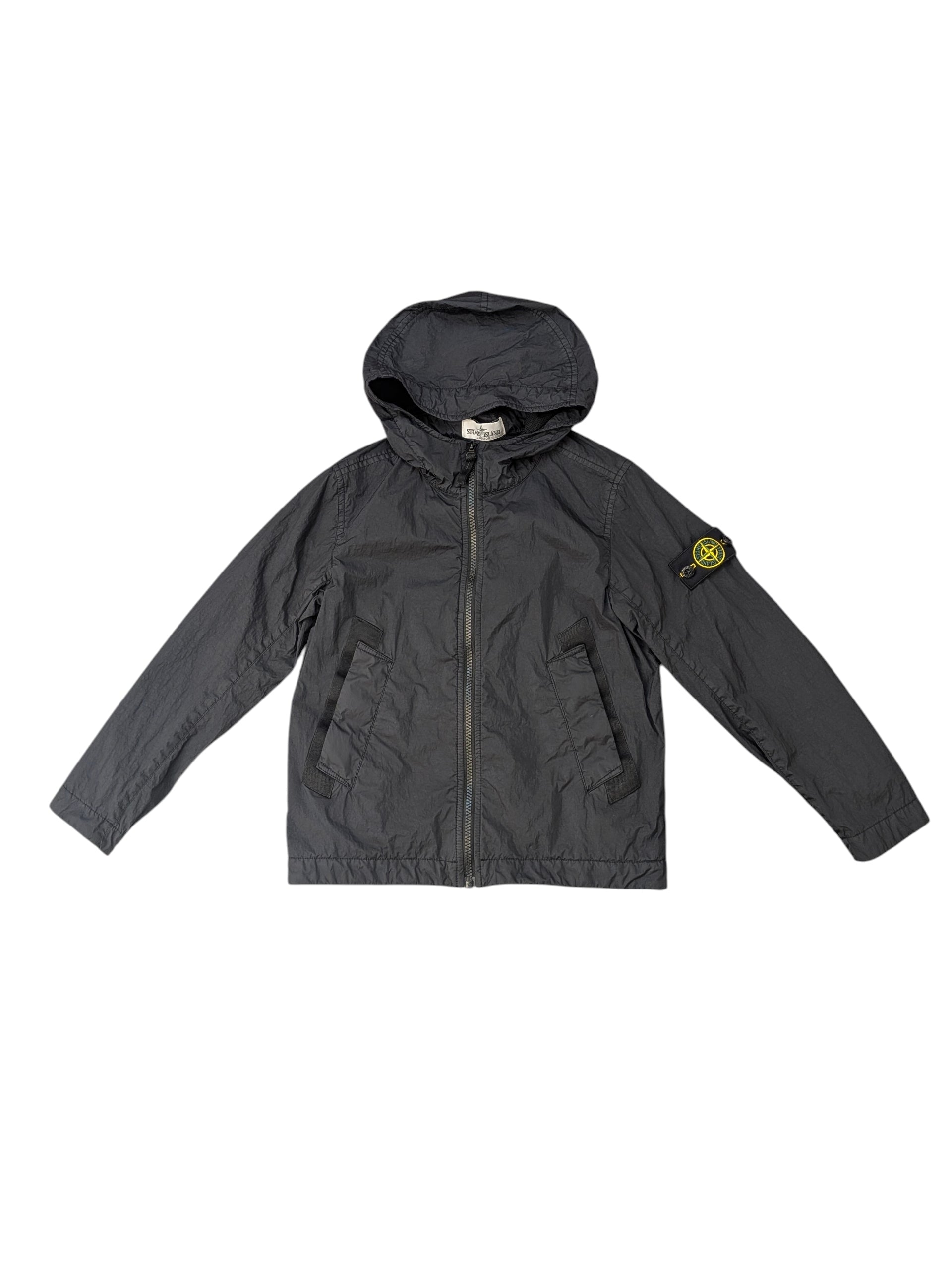Giubbino nero con dettagli logo Stone Island