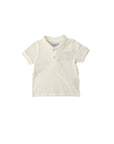 Polo bianca con patch gommato Boss