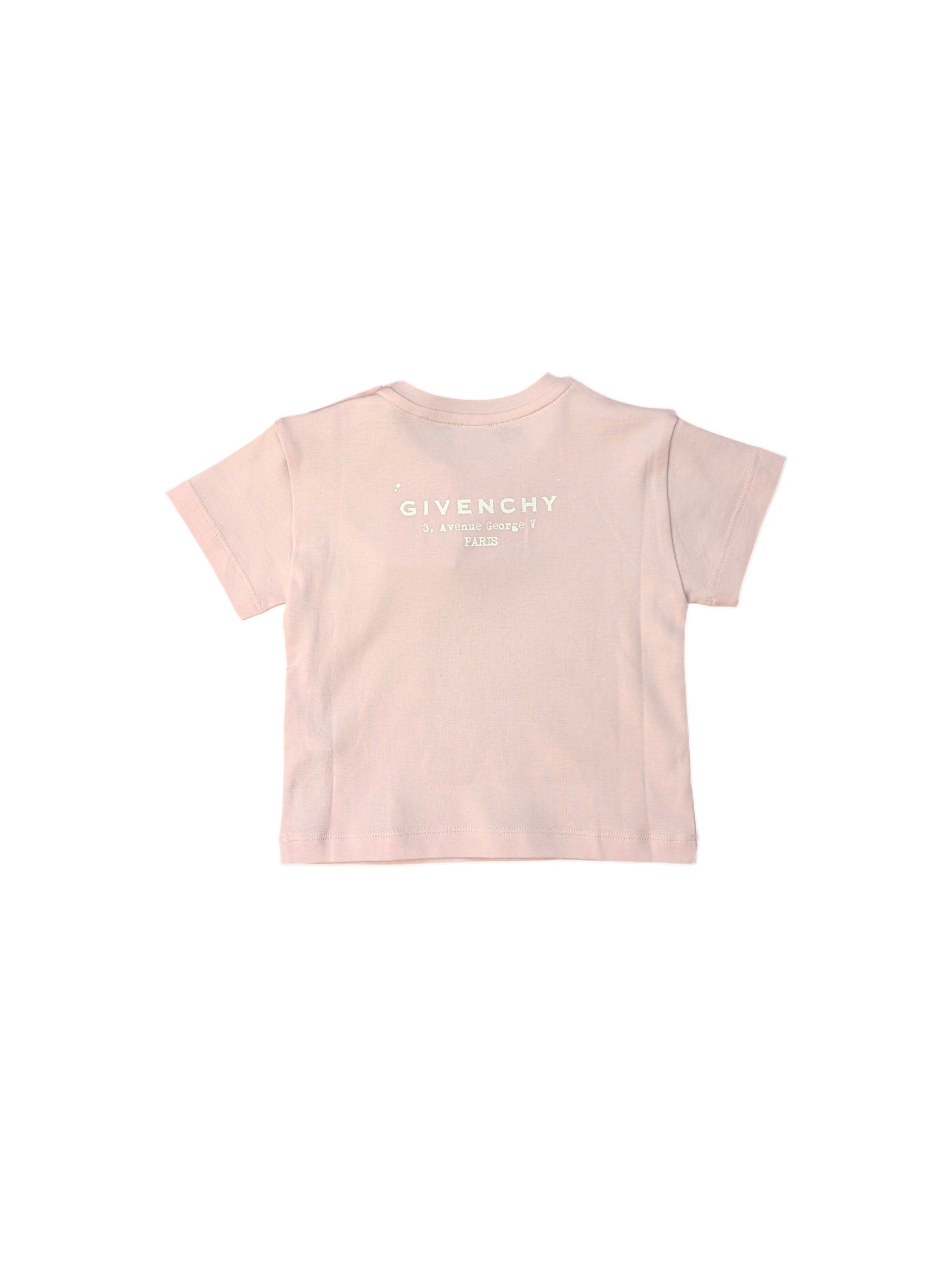 T-shirt rosa con stampa logo Givenchy