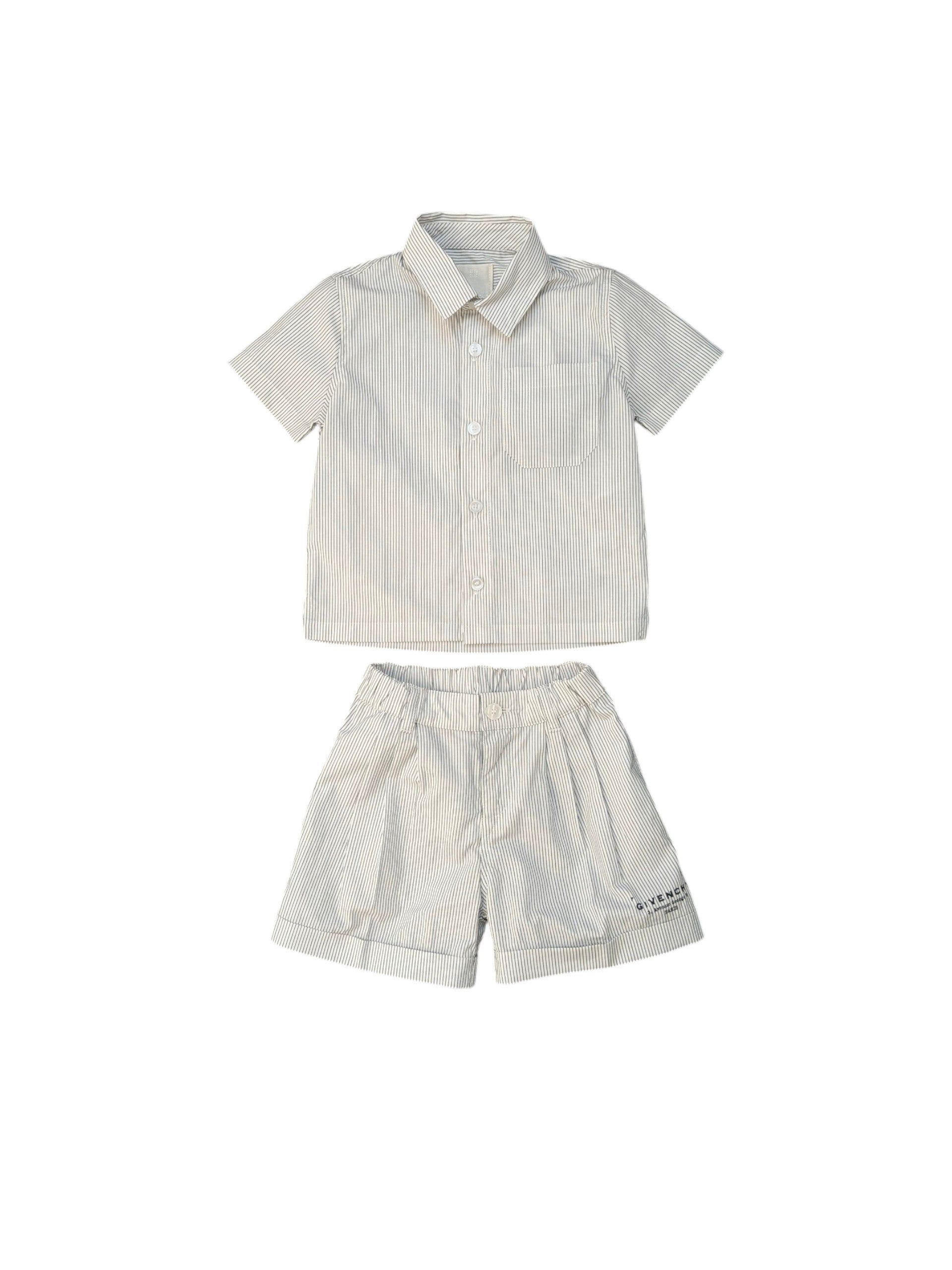 Completo camicia e bermuda a righe Givenchy