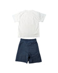 Completo t-shirt azzurra e bermuda blu Boss