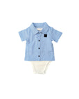 Completo camicia e bermuda azzurro Timberland