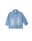 Camicia di jeans blu con patch logo Timberland