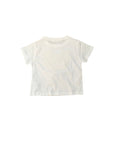 T-shirt bianca con dettagli perline e paillettes cucite Billieblush
