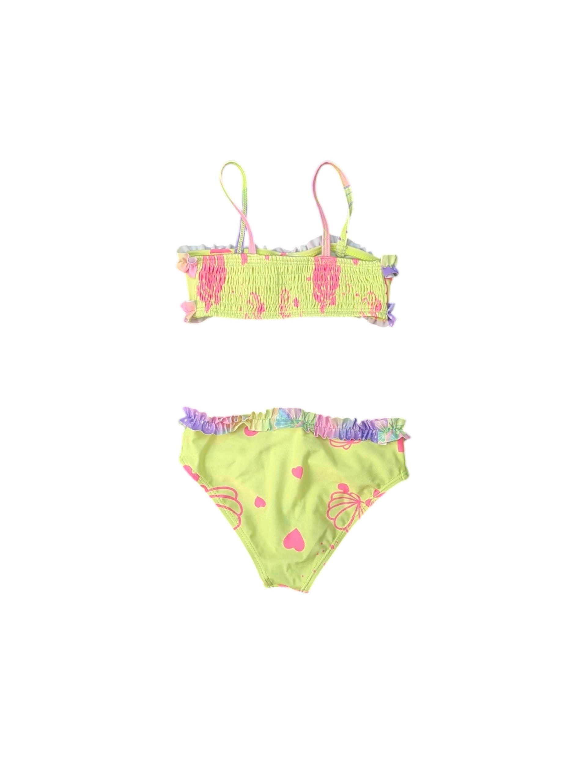 Costume bikini giallo fluo con dettagli Billieblush