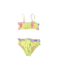 Costume bikini giallo fluo con dettagli Billieblush