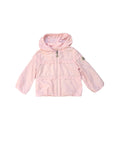 Giubbino Hiti rosa col dettaglio logo Moncler