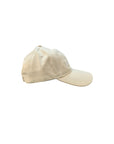 Cappello con visiera panna con stampa logo Palm Angels