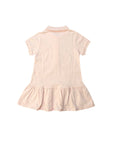 Abito rosa con patch logo Moncler