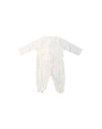 Tutina bianco con fiocco cucito Nanan