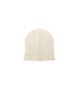 Cappello bianco in filo con dettaglio orso cucito Nanan