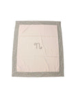 Coperta rosa con dettaglio cucito logo Nanan