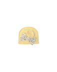 Cappello giallo con fiocco a fiori cucito Nanan