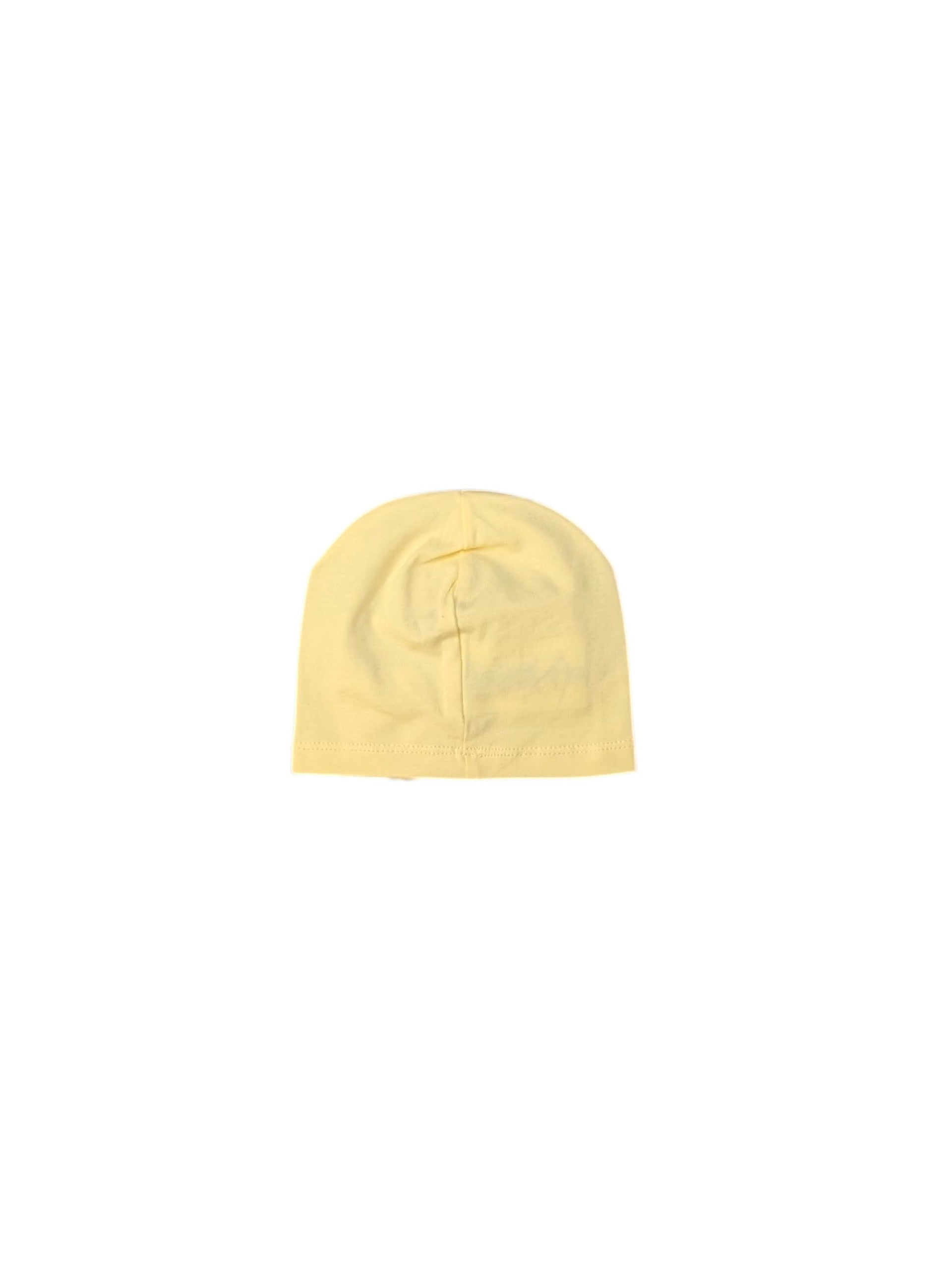 Cappello giallo con fiocco a fiori cucito Nanan
