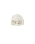 Cappello bianco con fiocco a fiori cucito Nanan
