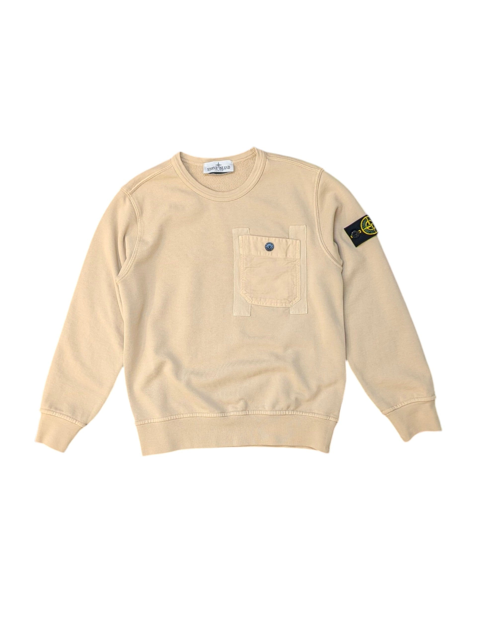 Felpa beige con taschino Stone Island