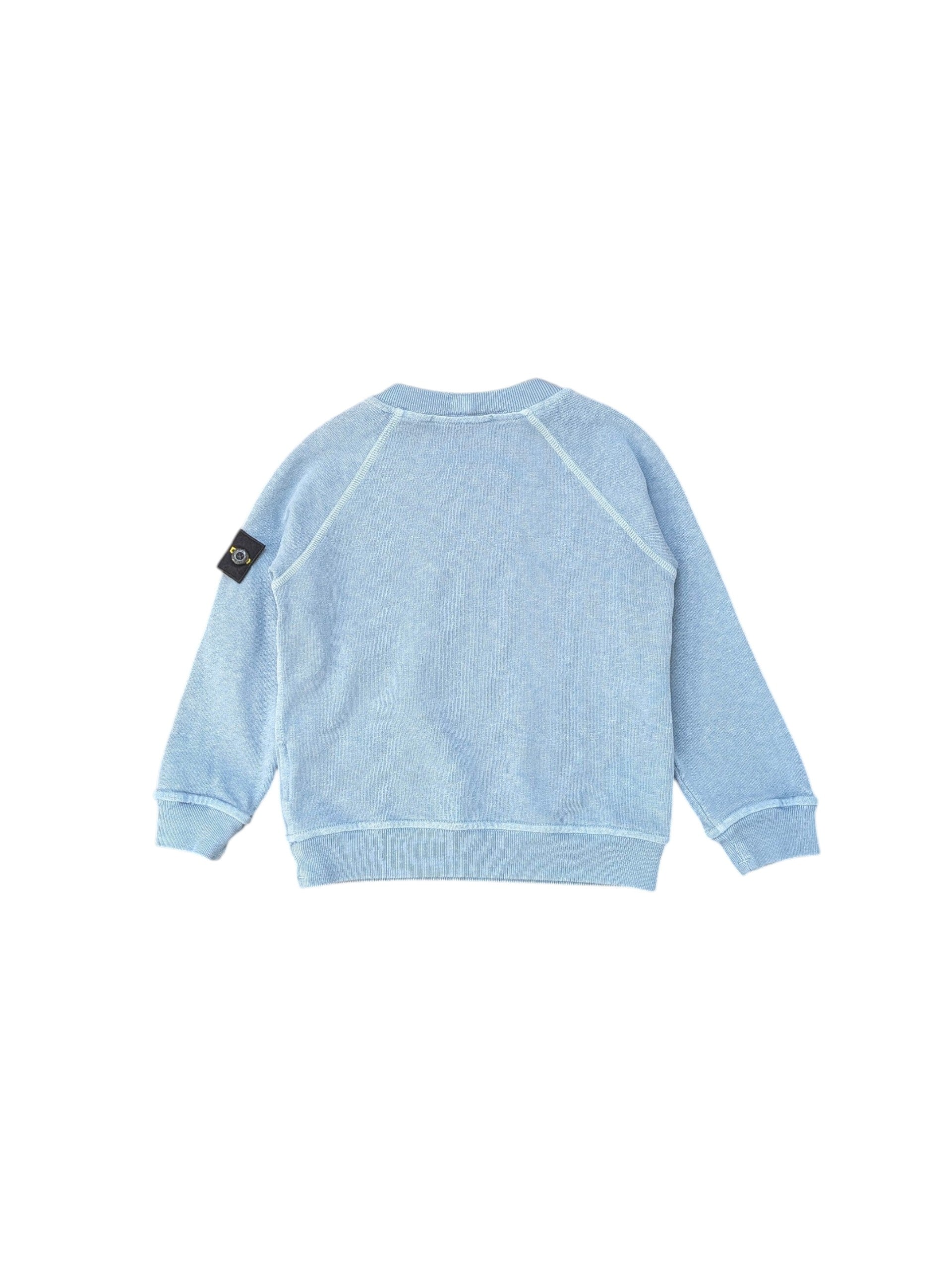 Felpa azzurra con dettaglio patch Stone Island