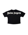 T-shirt nera con dettagli stampe Palm Angels