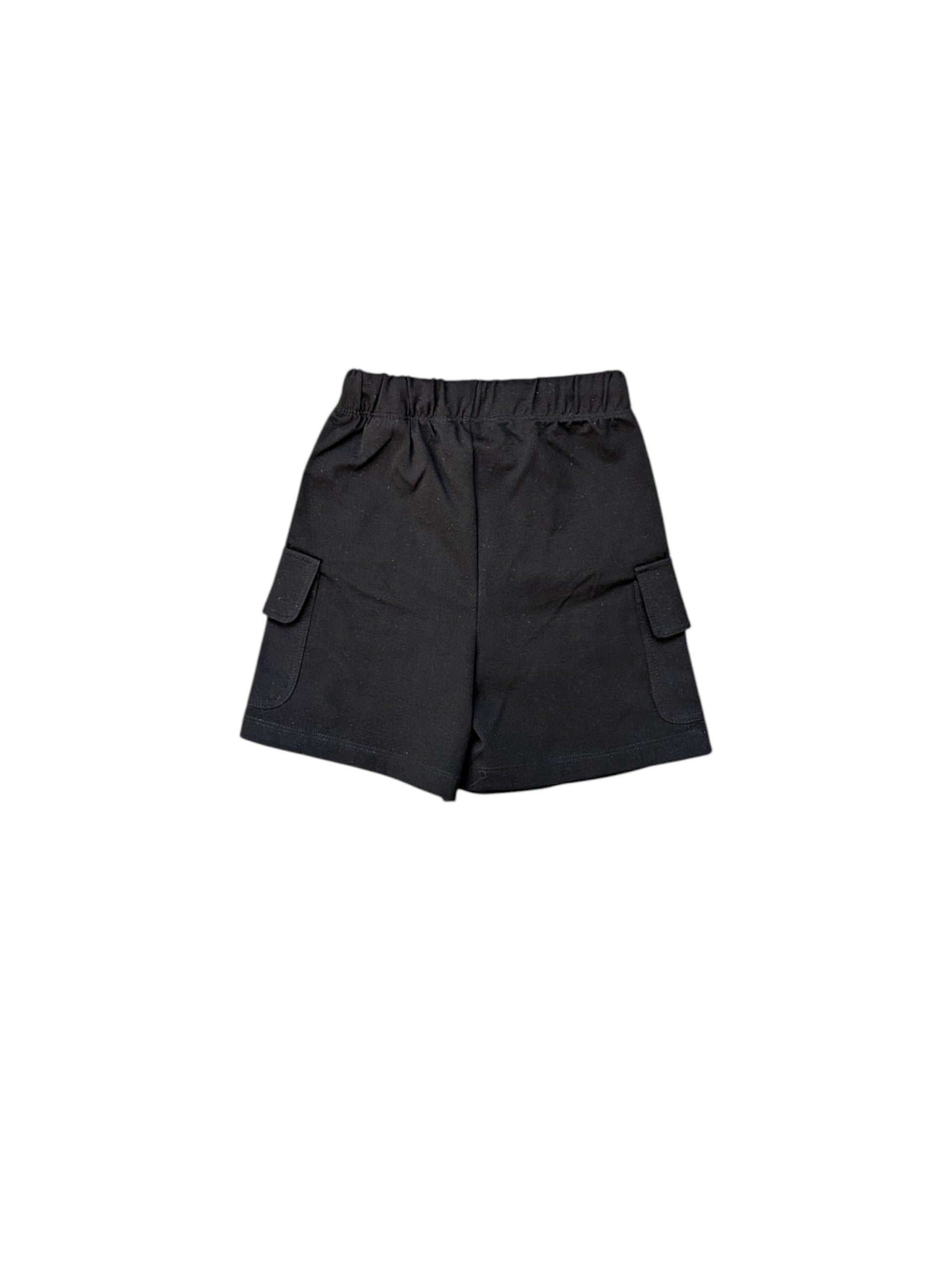 Bermuda cargo in felpa nero Palm Angels