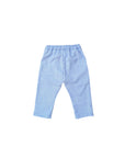 Pantalone azzurro con dettaglio logo cucito Atipico