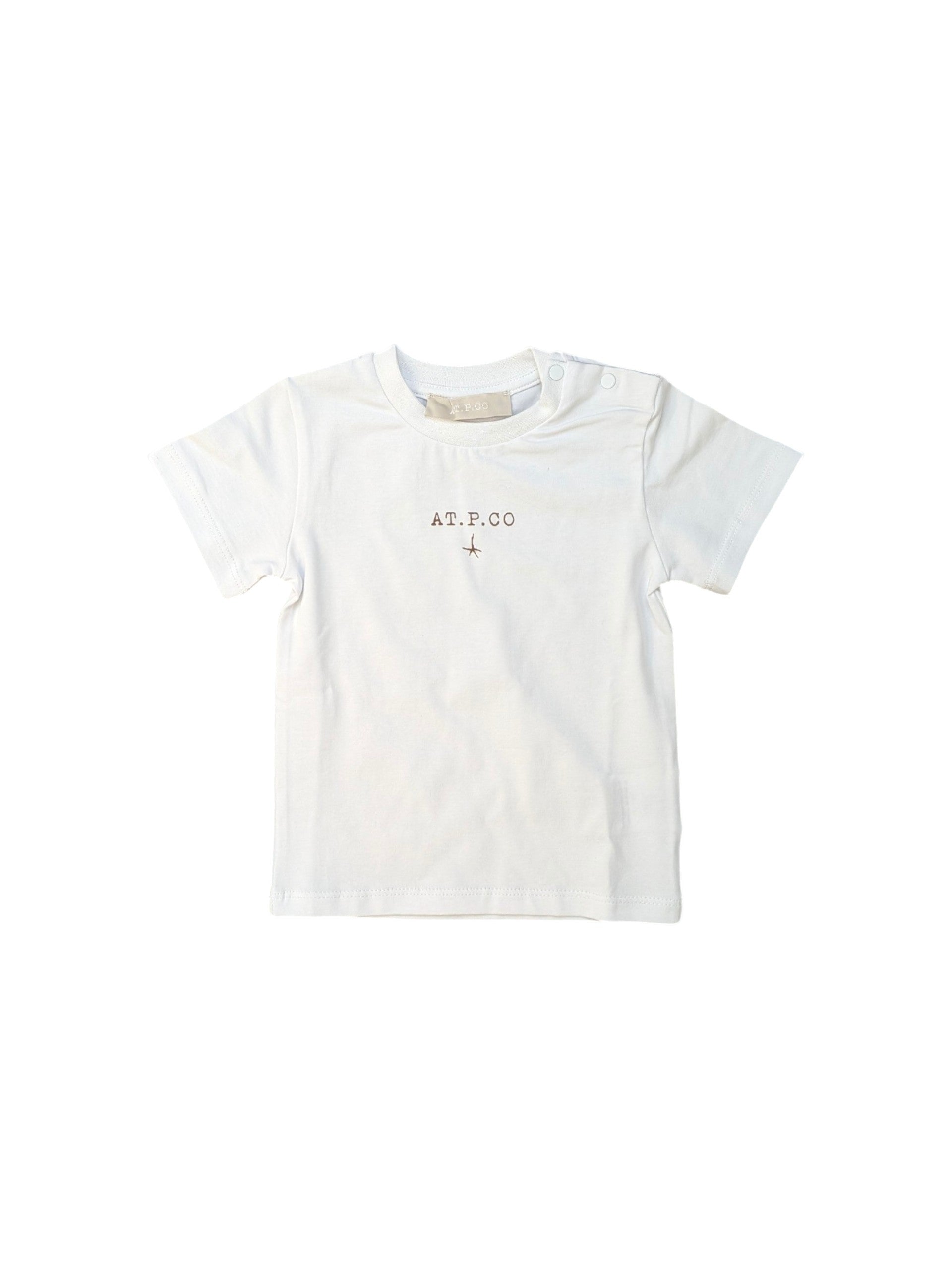 T-shirt bianca con stampa logo Atipico