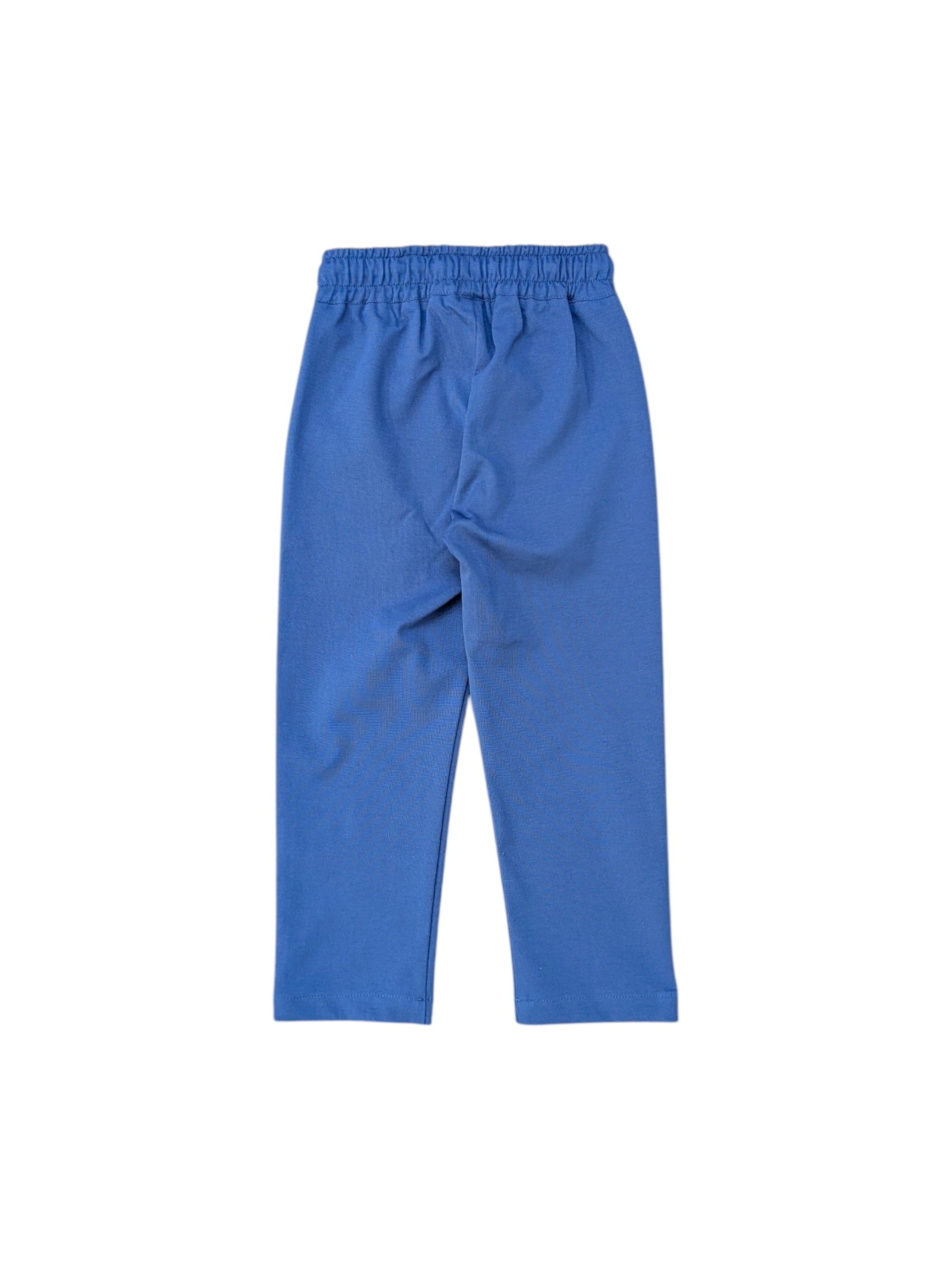 Pantalone blu con dettaglio logo cucito Atipico