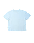 T-shirt azzurra con stampa orso arancione Palm Angels