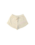 Pantaloncino in felpa panna con stampa logo Palm Angels