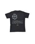 T-shirt nera con stampa logo Stone Island