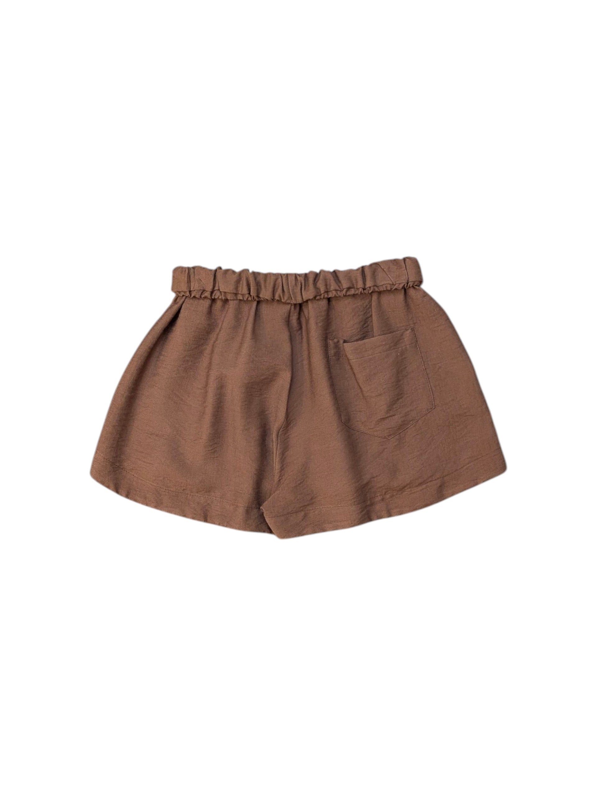 Pantaloncino marrone con bottoni Lulù