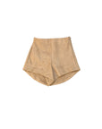 Pantaloncino effetto camoscio beige Lulù