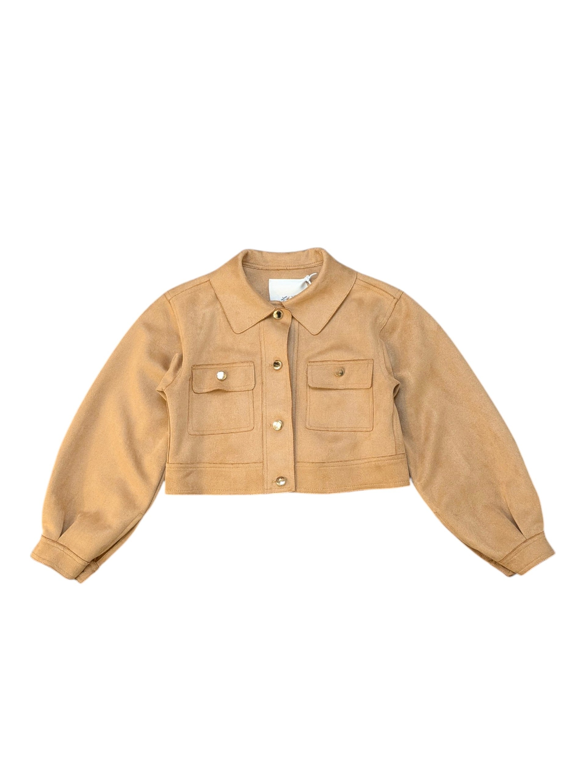 Giacca effetto camoscio beige Lulù