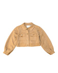 Giacca effetto camoscio beige Lulù