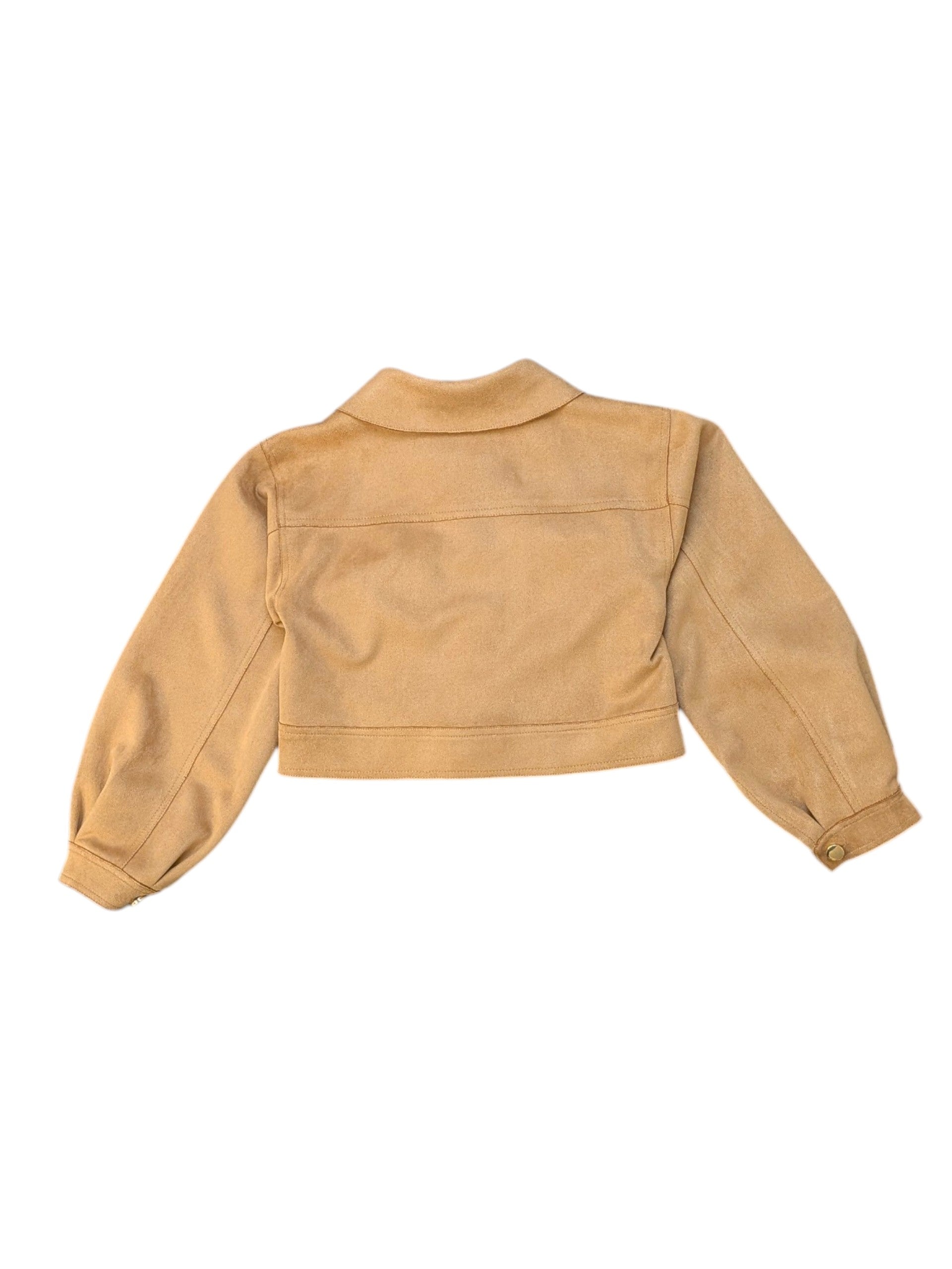 Giacca effetto camoscio beige Lulù