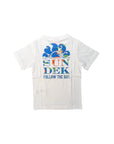 T-shirt bianca con stampa classica sul retro Sundek
