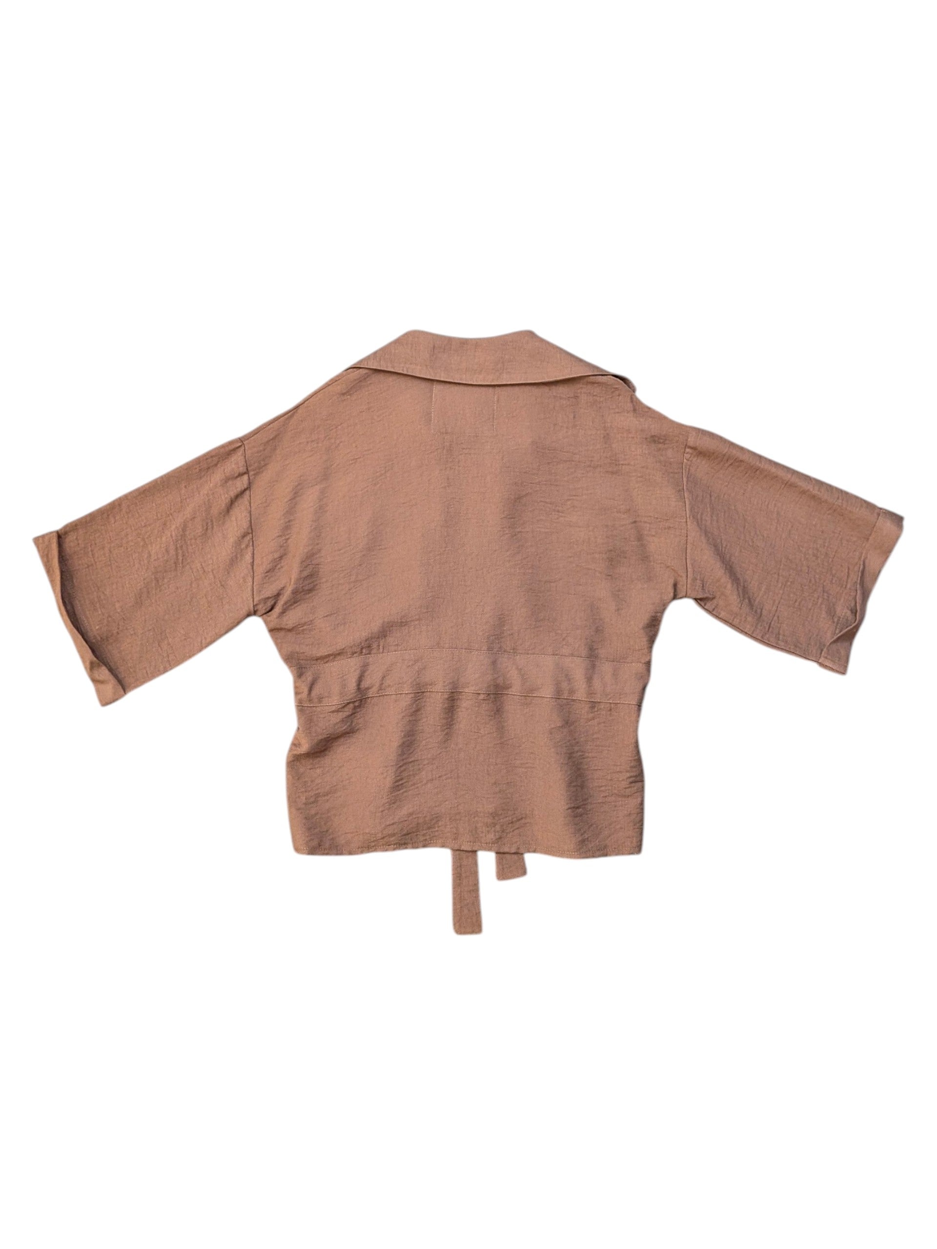 Giacca marrone con cintura in vita Lulù