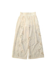 Pantalone palazzo panna con dettagli ricamati Lulù