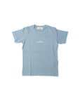 T-shirt azzurra con dettagli stampe Stone Island