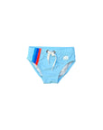 Costume slip azzurro con stampa logo Sundek