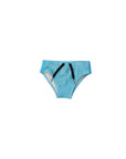 Costume slip azzurro con dettagli logo Sundek