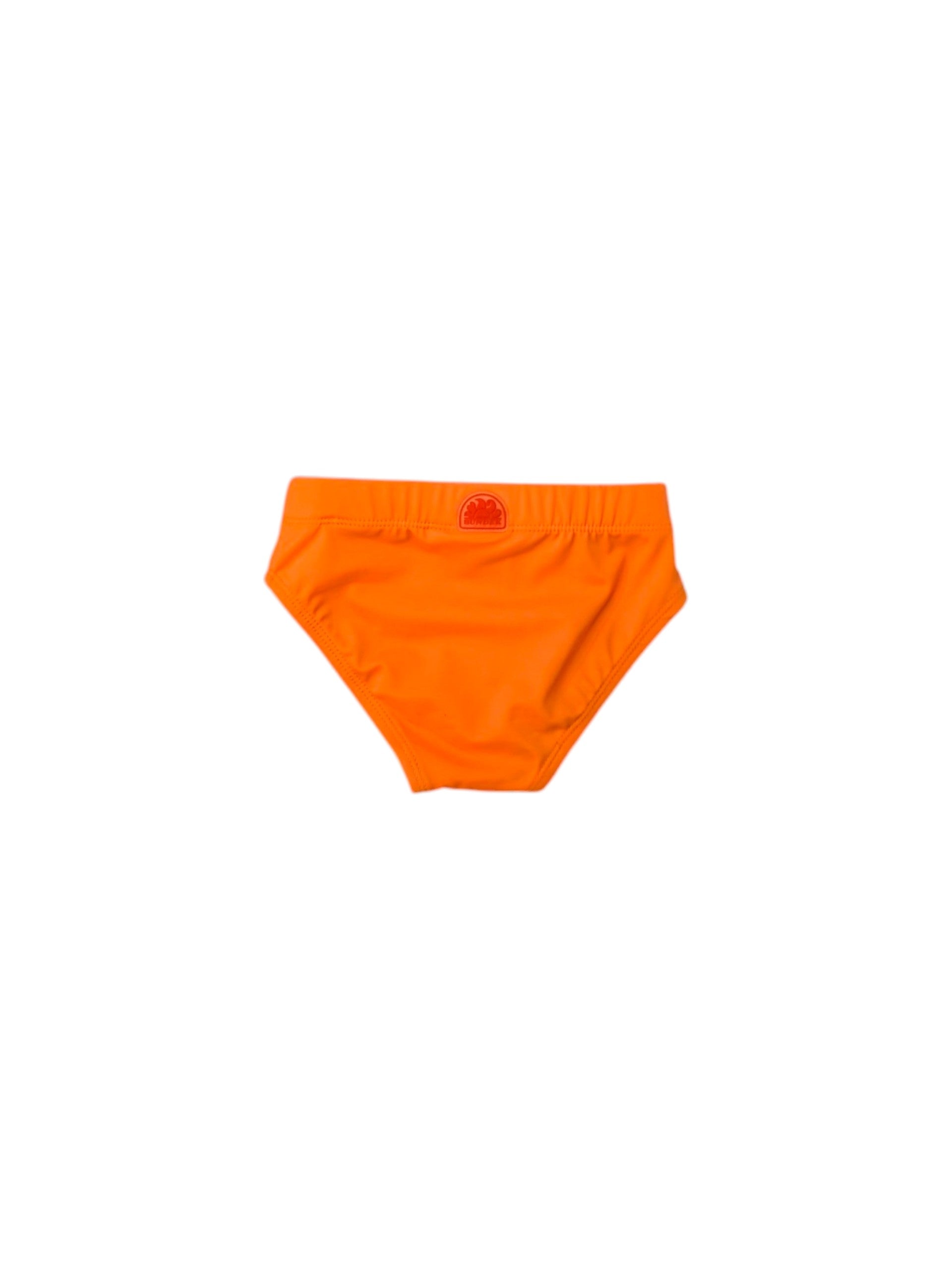 Costume slip arancione con stampa logo Sundek