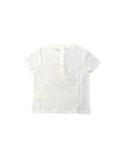 T-shirt bianca con stampa a contrasto Fendi